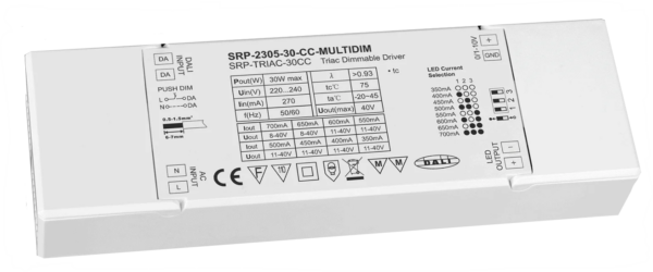 1140030200 LED Converter SRP 30W 350-700mA DALI | PUSH | 1-10V | Phasendimmbar